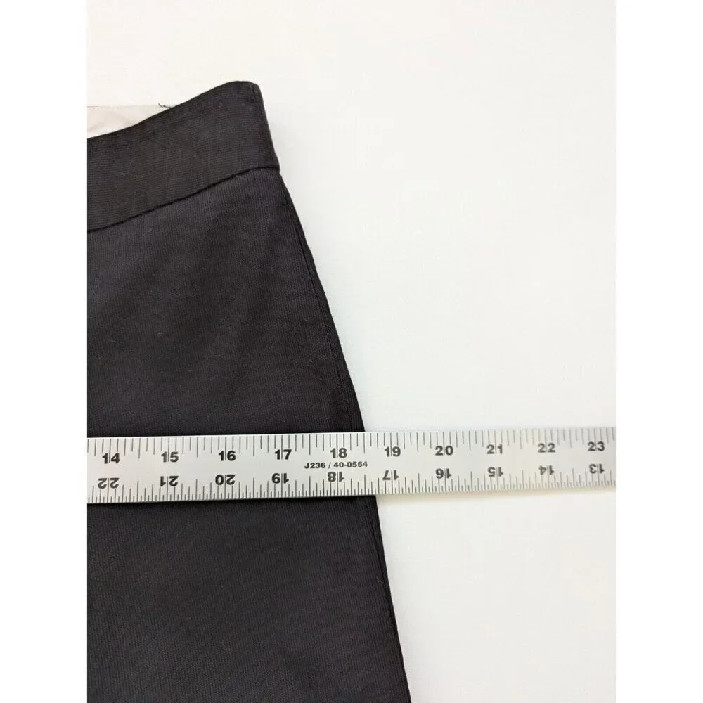 Kenneth Cole Kayla Wide Leg Dress Pant Flat Front Black Size 8